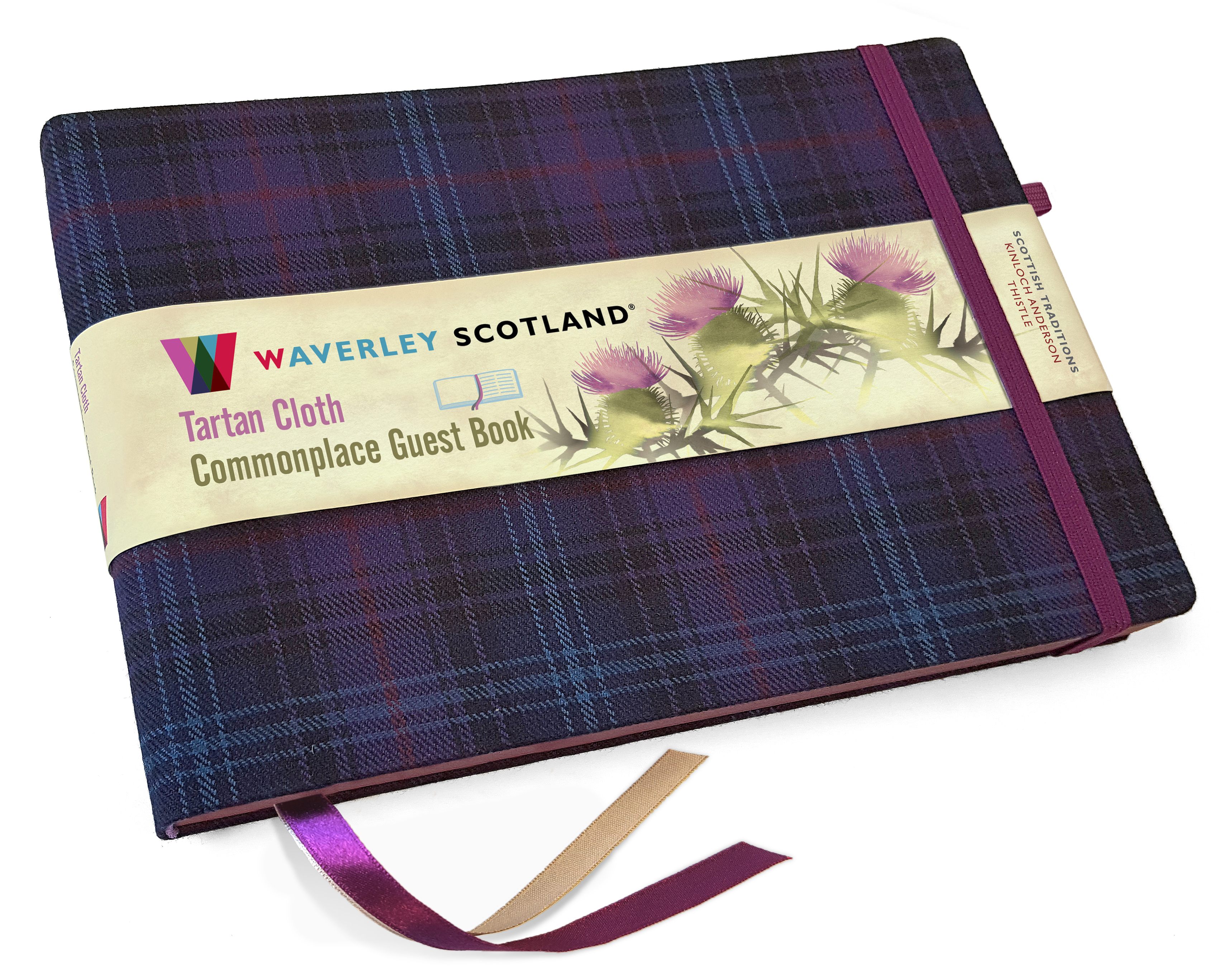 Guest Book Waverley Scotland Kinloch Anderson Thistle tartan